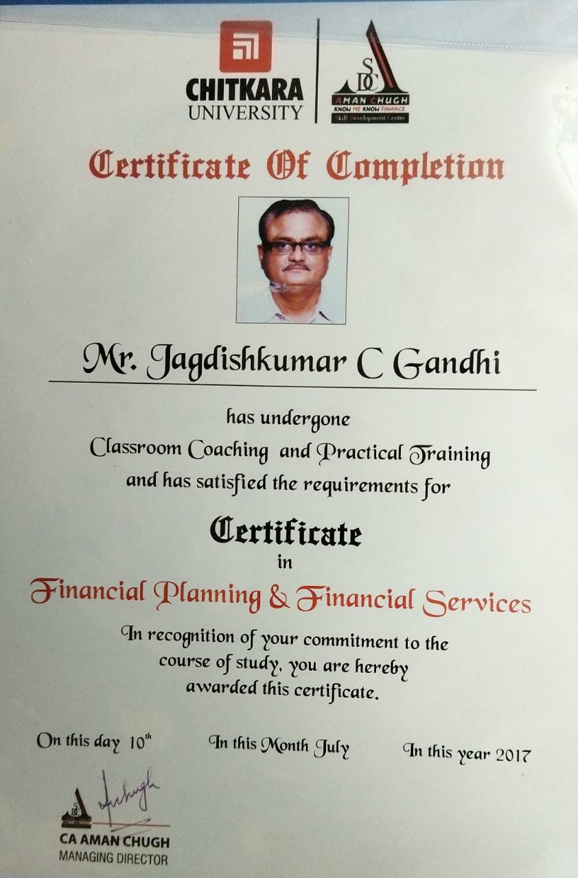 Received Certificate for Complation